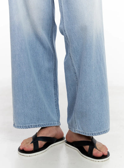 mens-twist-strap-lightweight-sandals-ig508 / Black