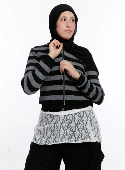 Ralph Striped Two-Way Zip-Up CS524