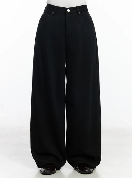 basic-wide-leg-pants-ij529 / Black