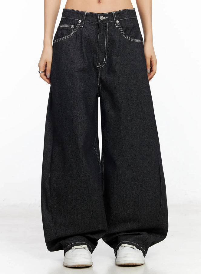 arlet-wide-leg-black-jeans-ca513 / Black