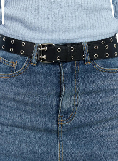 studded-buckle-belt-ij528 / Black