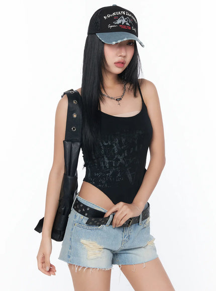 trendy-scoop-bodysuit-cy512 / Black