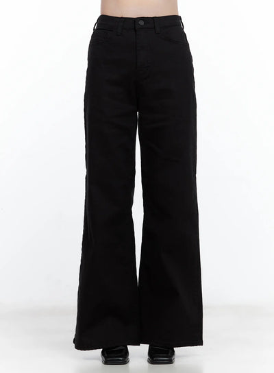 classic-wide-leg-trousers / Black