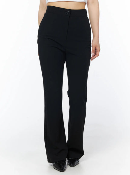 hip-pad-bootcut-pants-cd805 / Black