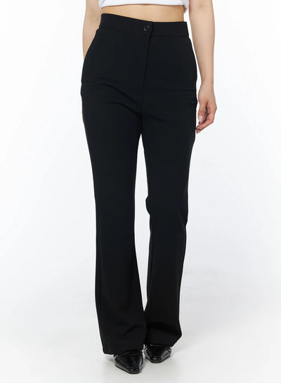 hip-pad-bootcut-pants-cd805 / Black