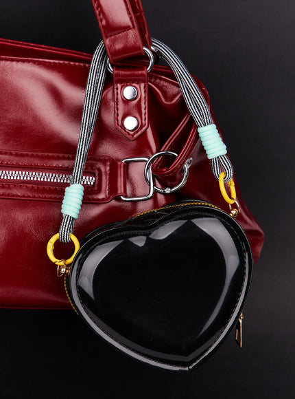 heart-shaped-mini-bag-charm-im527 / Black