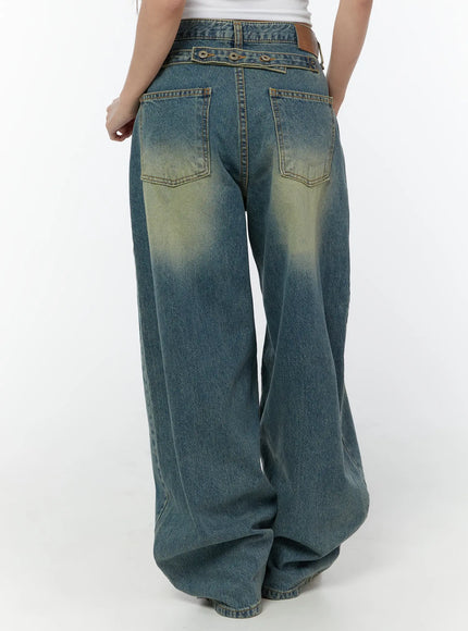 effie-vintage-washed-wide-leg-jeans-cy519 / Blue