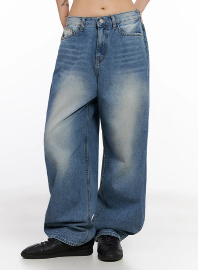 ruthie-side-pleat-relaxed-fit-jeans-is515 / Blue