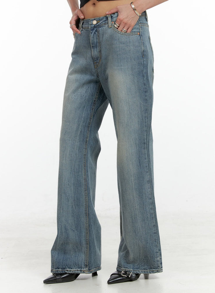 solid-straight-jeans-cl405 / Blue