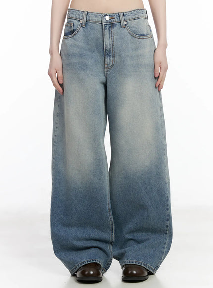 sarai-gradient-wash-baggy-jeans-cm524 / Blue