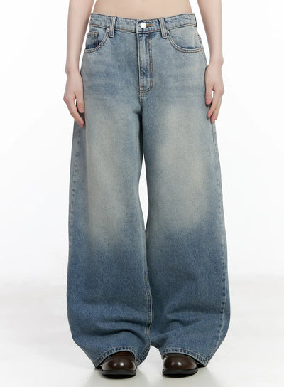 sarai-gradient-wash-baggy-jeans-cm524 / Blue