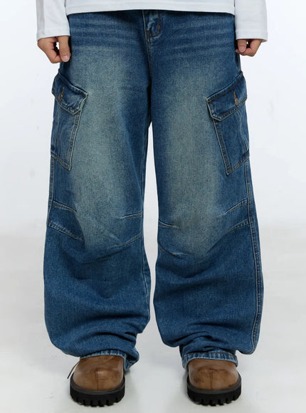 mens-baggy-cargo-jeans-ig515 / Blue
