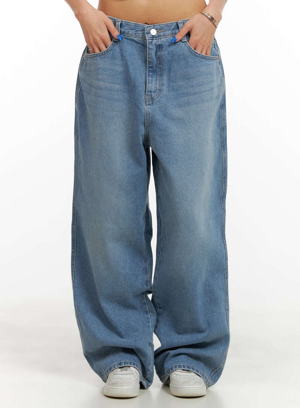 low-rise-loose-fit-baggy-jeans-cy431 / Blue