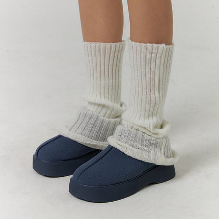 suede-platform-loafers-cd318 / Blue
