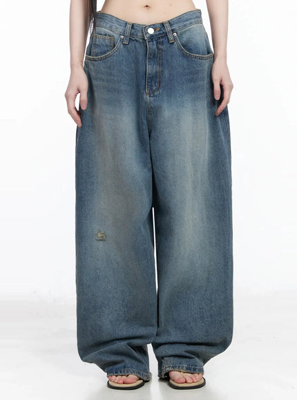 frankie-distressed-baggy-jeans-iy511 / Blue