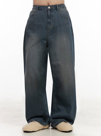 Angie Washed Baggy Jeans IJ510