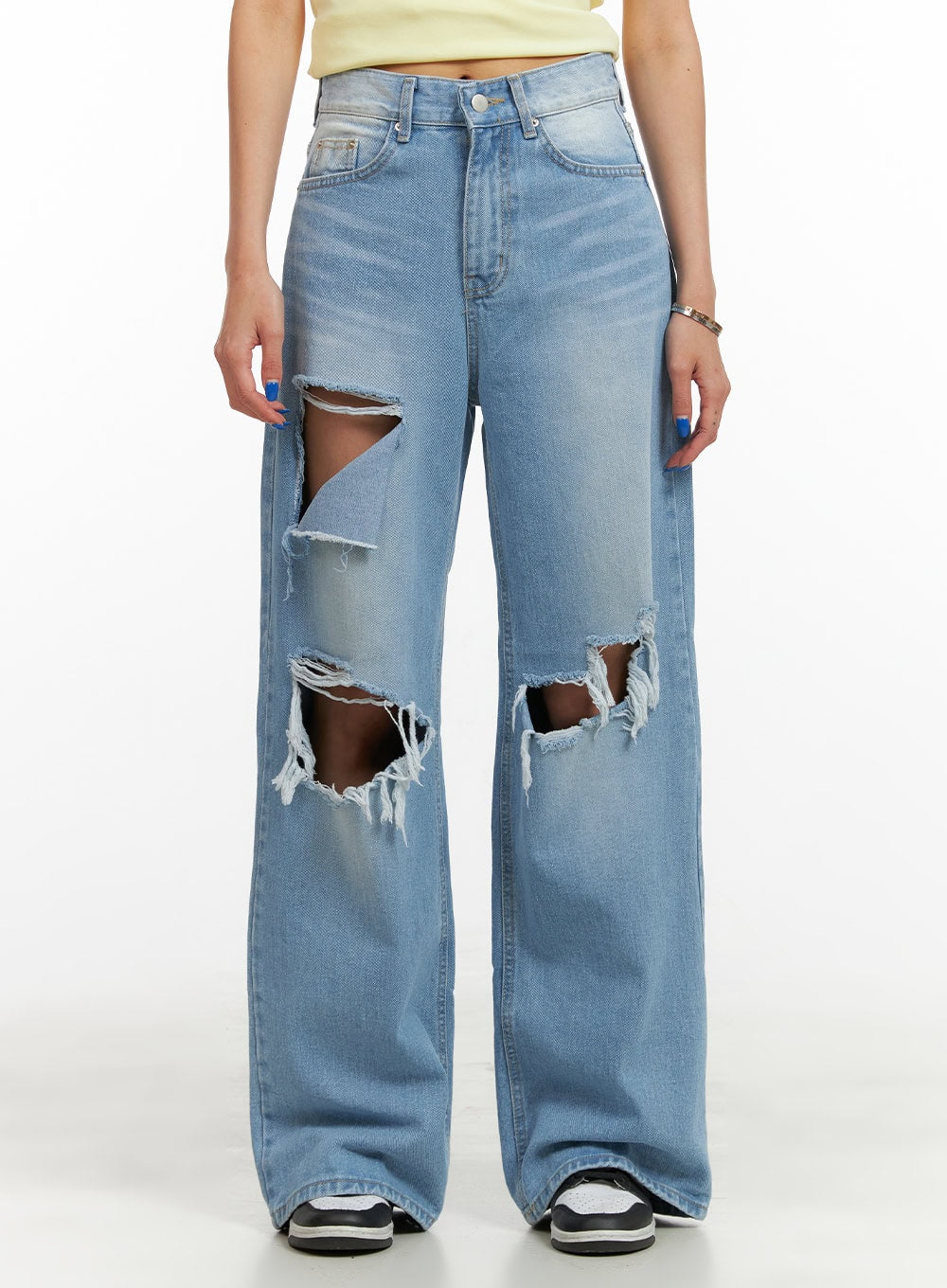 ripped-baggy-jeans-cy431 / Blue