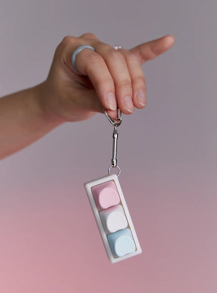 pastel-heart-3-keycap-keychain-ia524 / Blue