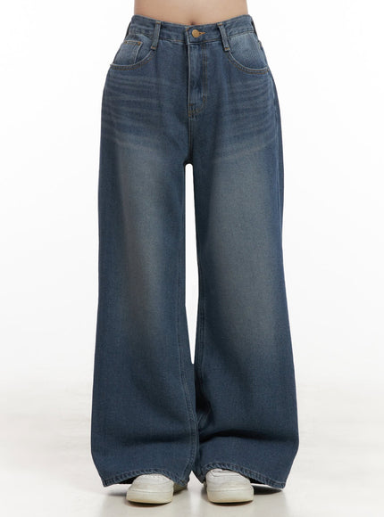 Laurel Washed Wide-Leg Jeans IJ510