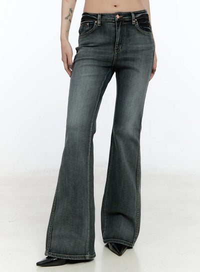 judith-washed-bootcut-jeans-cn517 / Blue