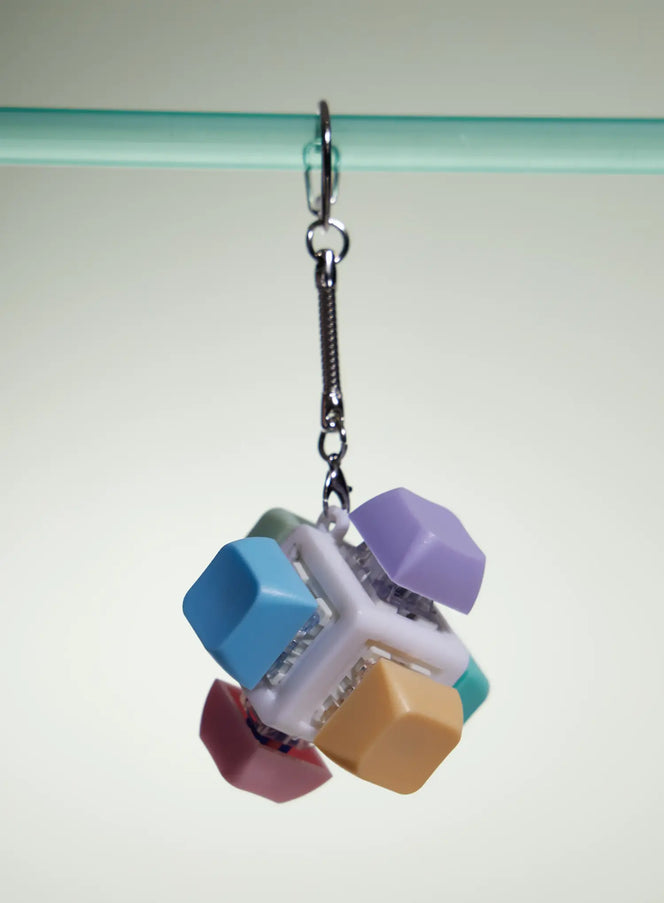 pastel-cube-keycap-keychain-ia524 / Blue