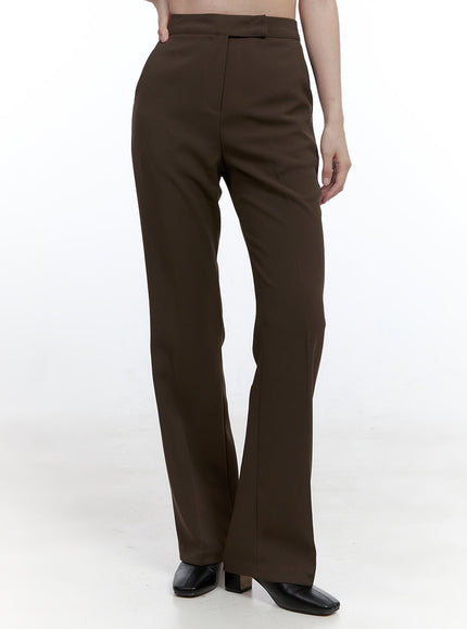 stylish-slim-fit-tailored-pants-oo429 / Brown