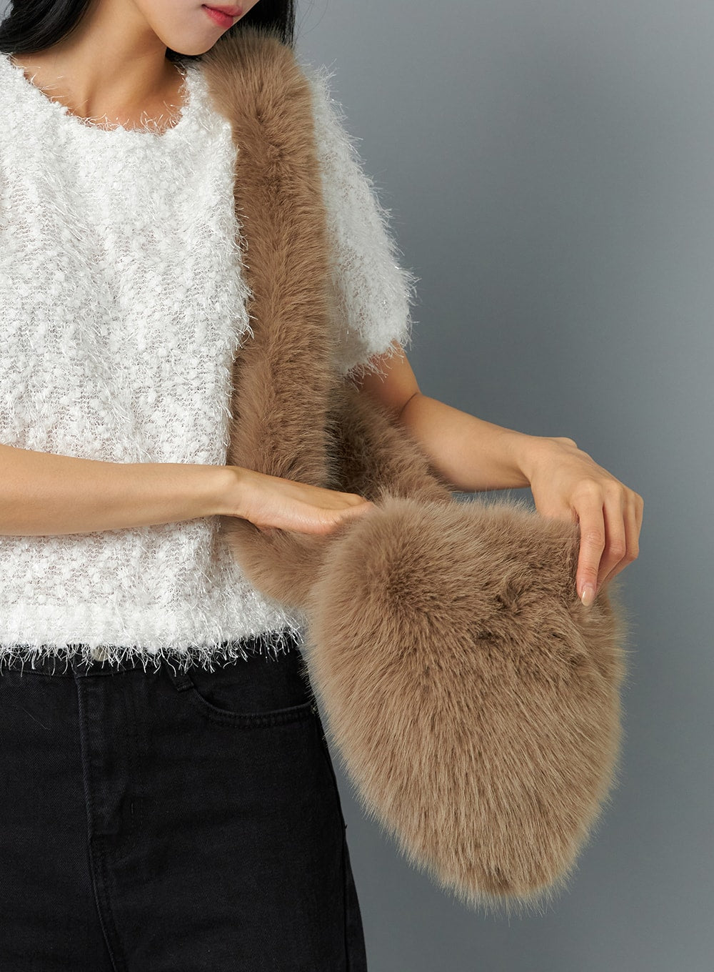 Soft Faux Fur Crossbody Bag IN317