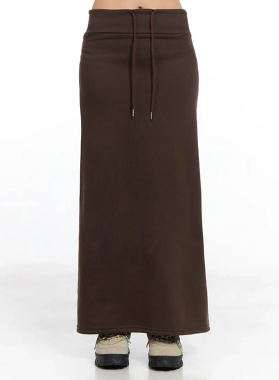 fleece-maxi-sweatskirt-in528 / Brown