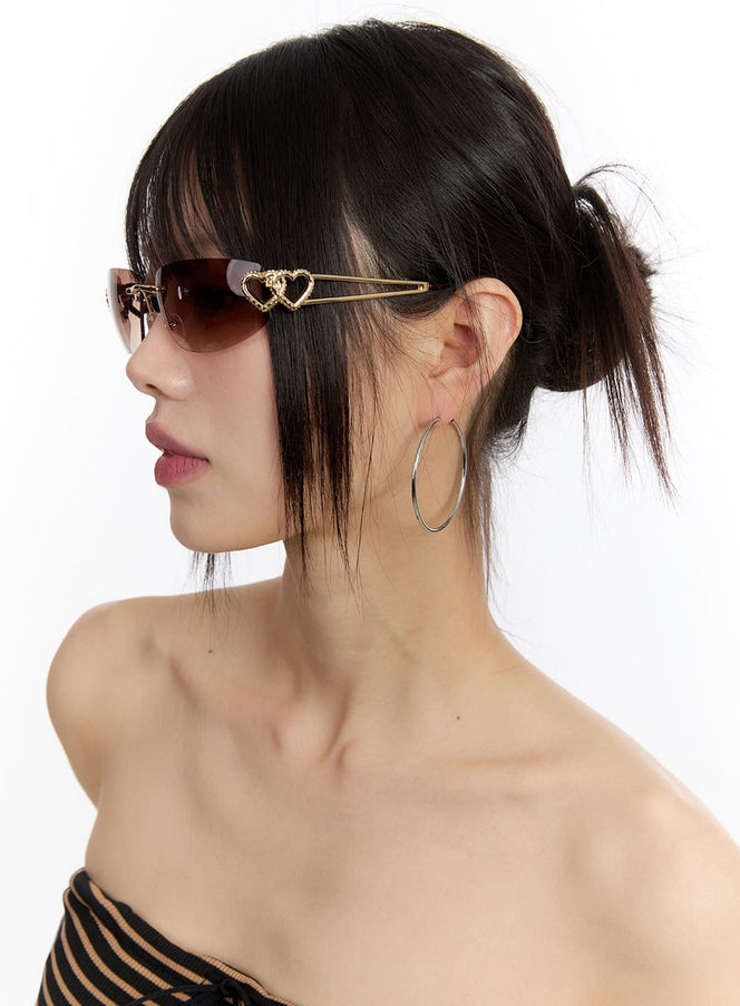 double-hearts-cupid-sunglass-ca509 / Brown