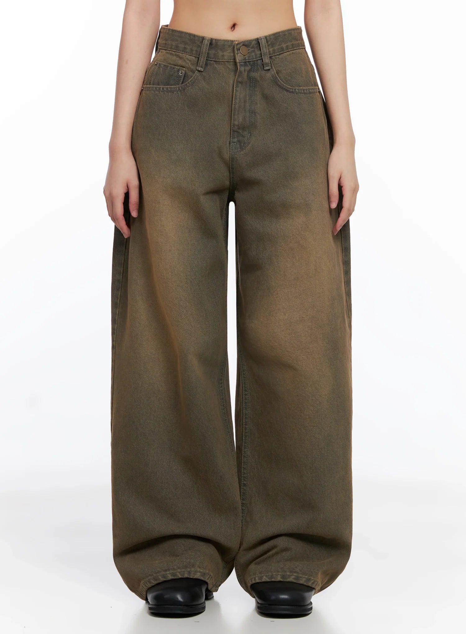 str-mirren-brown-washed-baggy-jeans-is525 / Brown