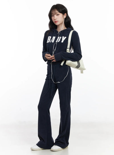 velour-bootcut-track-pants-cj526 / Dark blue