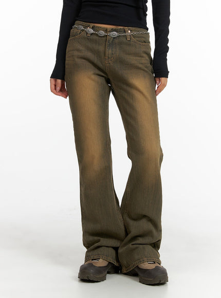 vintage-washed-flared-jeans-cm411 / Dark blue