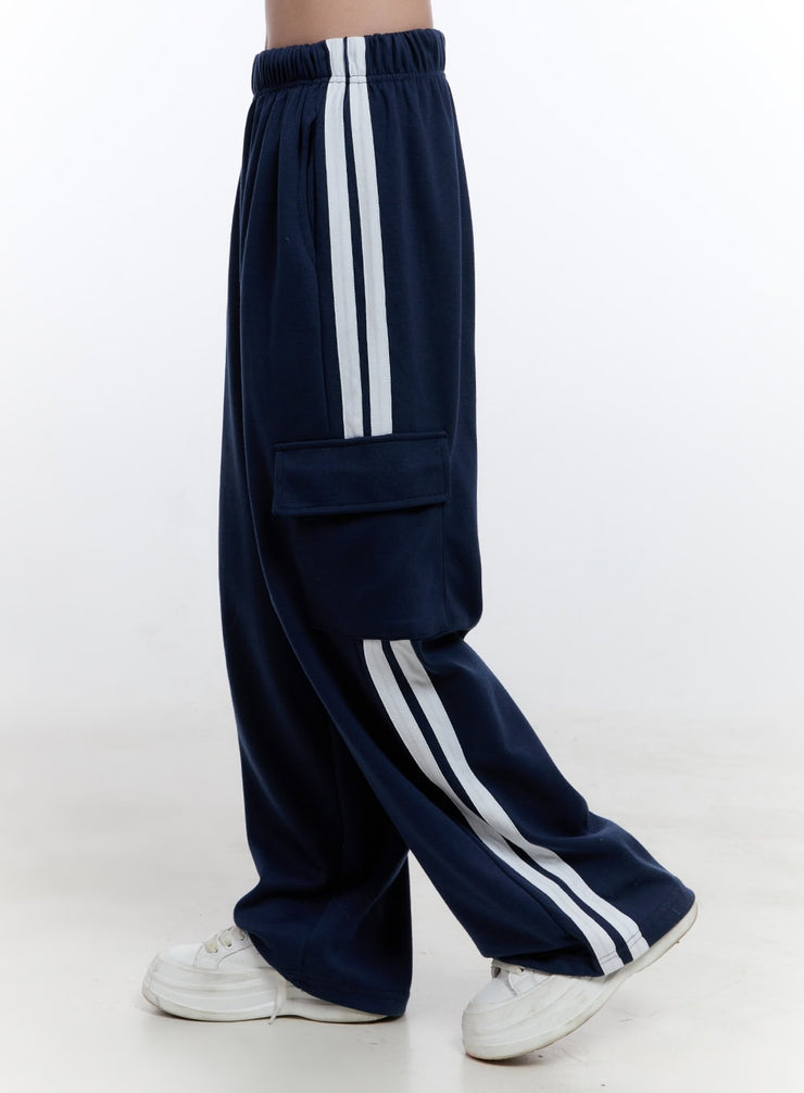 loose-fit-baggy-cargo-sweatpants-on418 / Dark blue