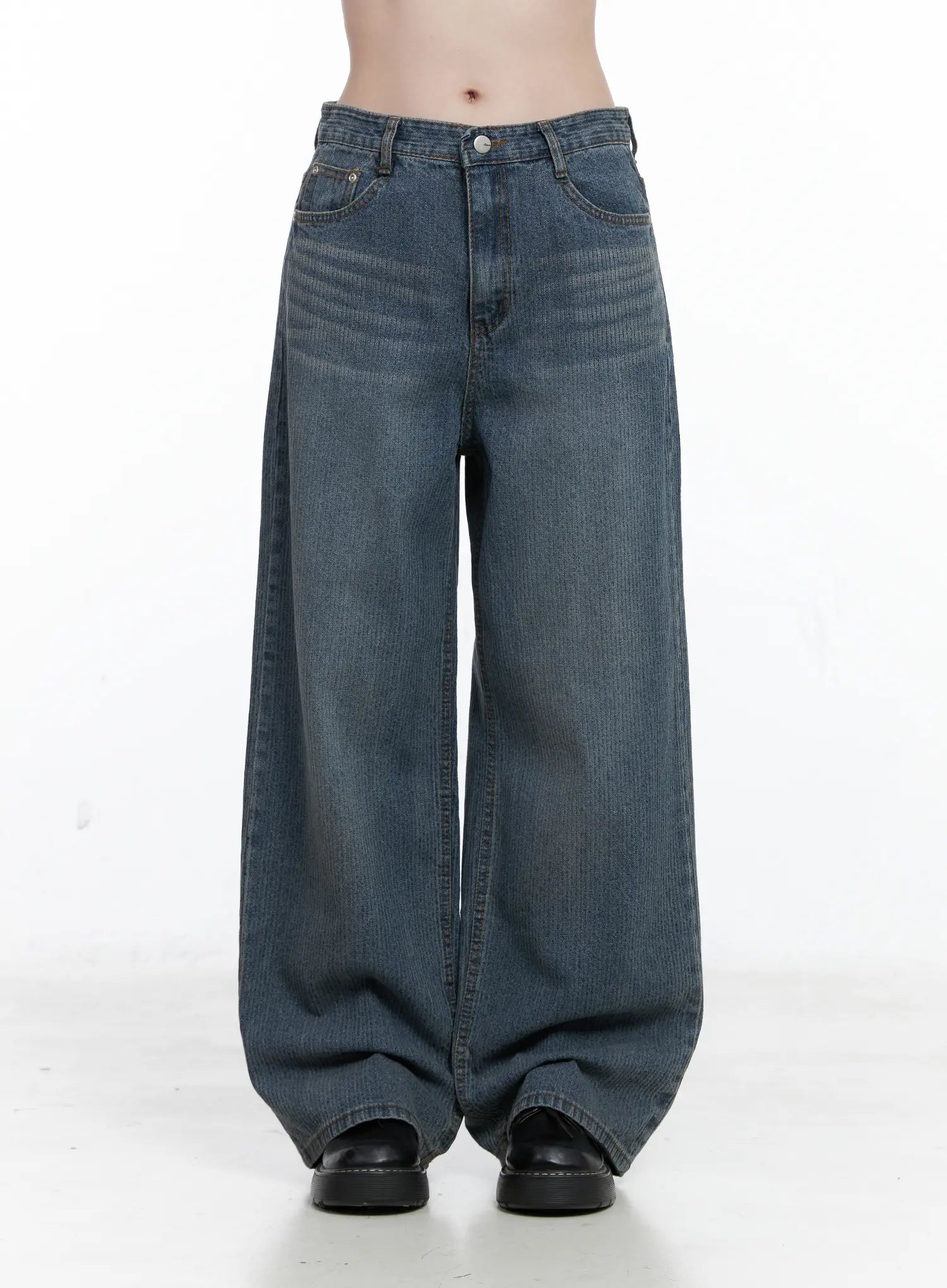 riley-washed-baggy-jeans-co503 / Dark blue