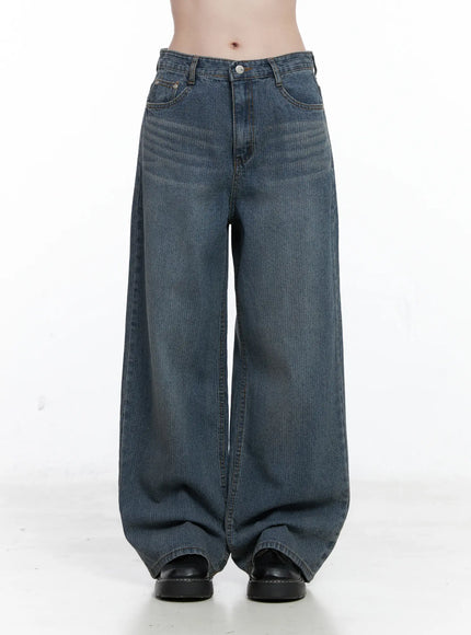 riley-washed-baggy-jeans-co503 / Dark blue