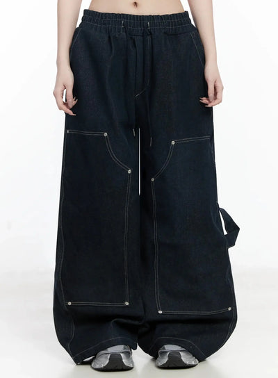 ashlyn-carpenter-wide-leg-jeans-ij528 / Dark blue