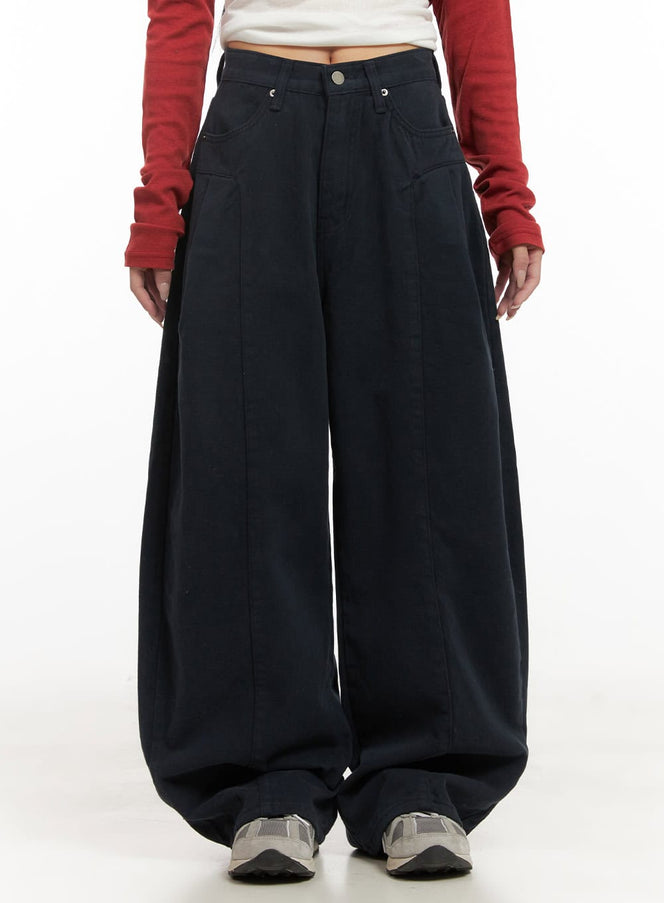 wide-fit-comfy-oversized-trousers-cd404 / Dark blue