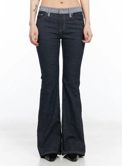 indy-stylish-bootcut-jeans-cm516 / Dark blue