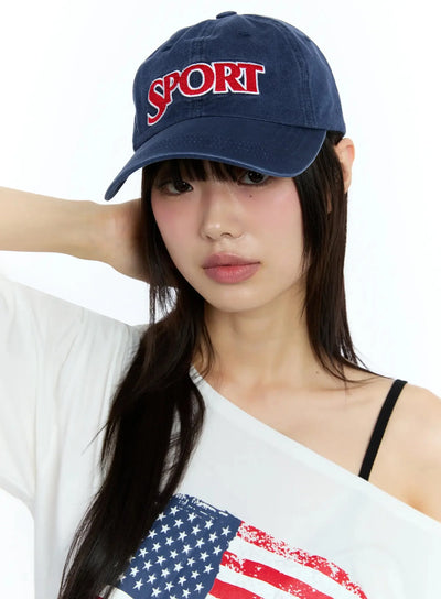 washed-embroidered-hat-iu525 / Dark blue