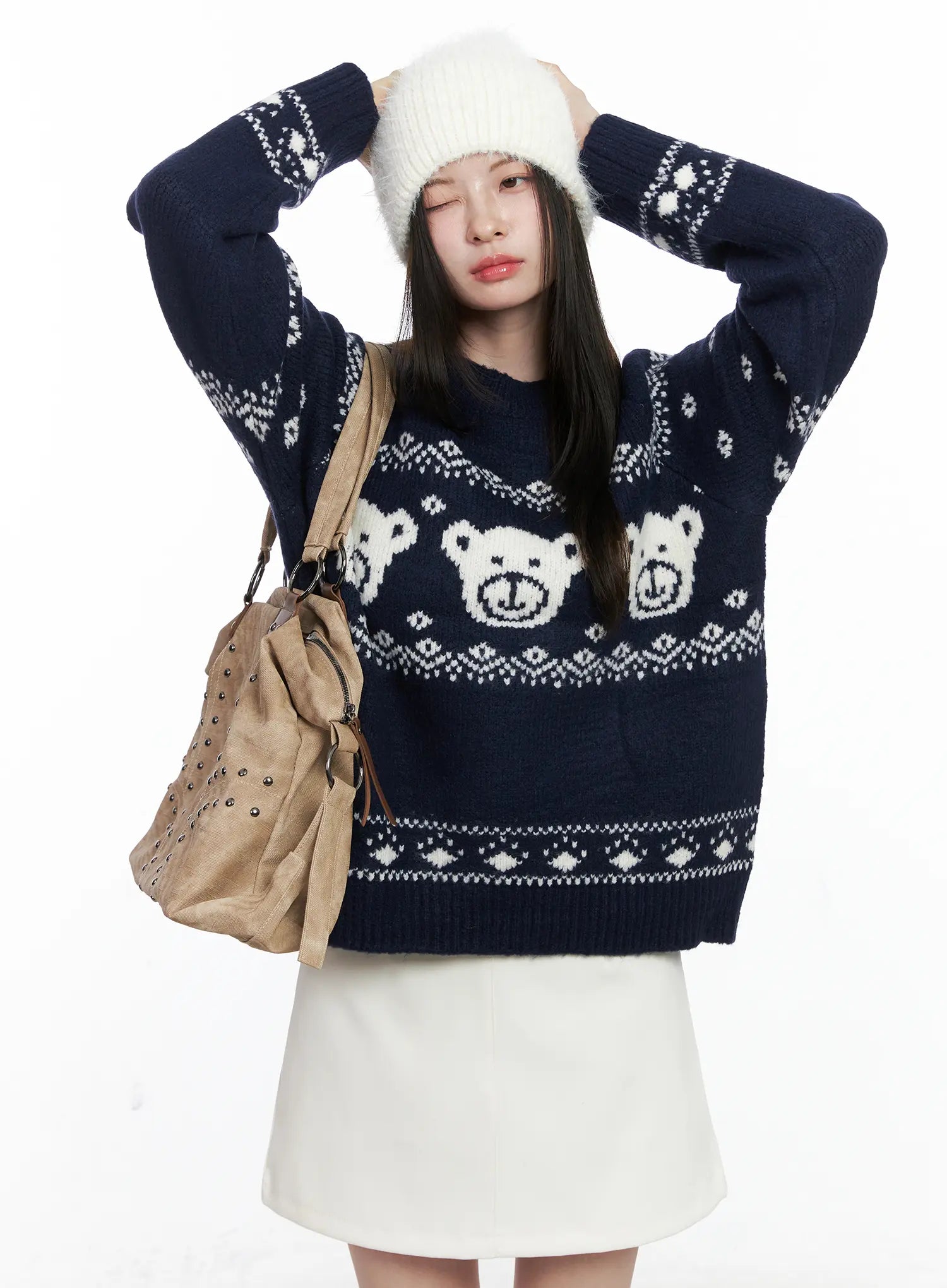 oversized-knit-sweater-co506 / Dark blue