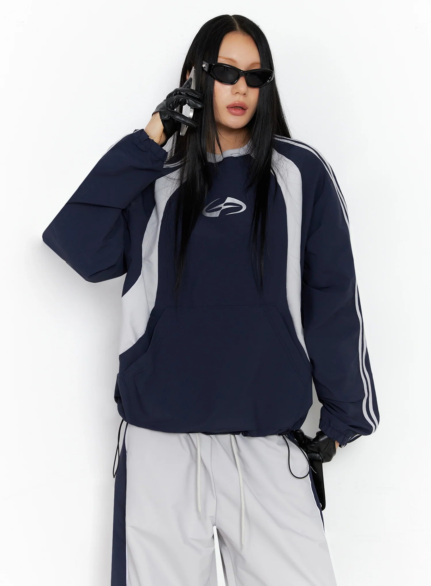 two-tone-raglan-sweatshirt-co516 / Dark blue