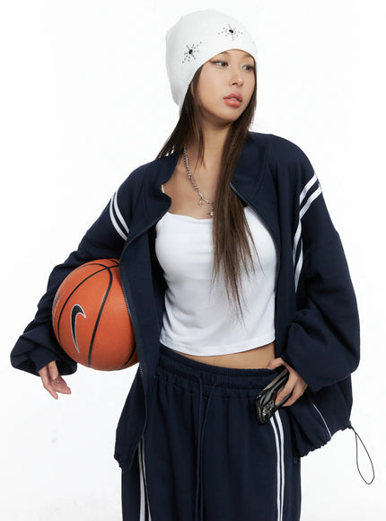 casual-striped-jogger-set-cs505 / Dark blue