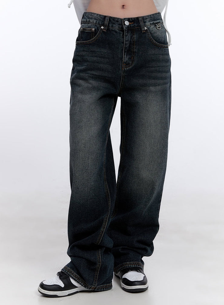 Haley Washed Wide-Leg Jeans CJ511