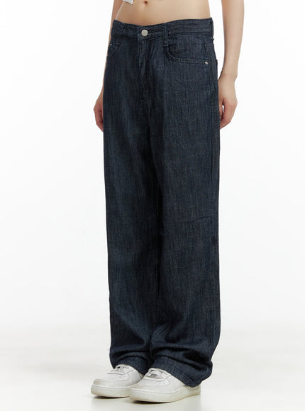 low-waist-loose-fit-baggy-jeans-cl403 / Dark blue