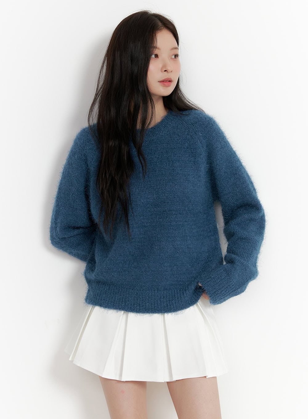 soft-touch-loose-fit-sweater-os423 / Dark blue