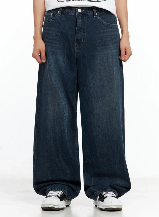 mens-dark-wash-vintage-jeans-il516 / Dark blue