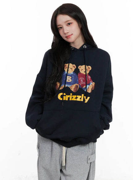 graphic-hoodie-cn526 / Dark blue