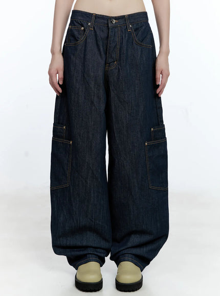 heejun-no-fade-straight-leg-jeans-cg511 / Dark blue