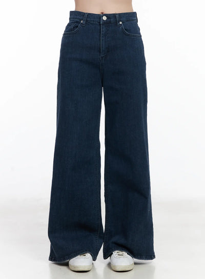 averie-high-waist-wide-leg-jeans-cj520 / Dark blue