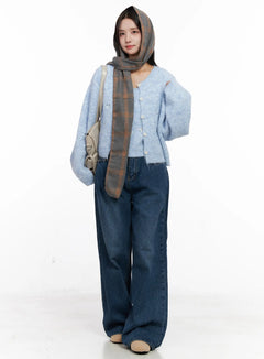 ariah-wide-leg-baggy-jeans-co523 / Dark blue